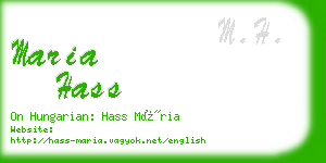 maria hass business card